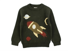 Wheat forest night jacquard pullover knit Rocket